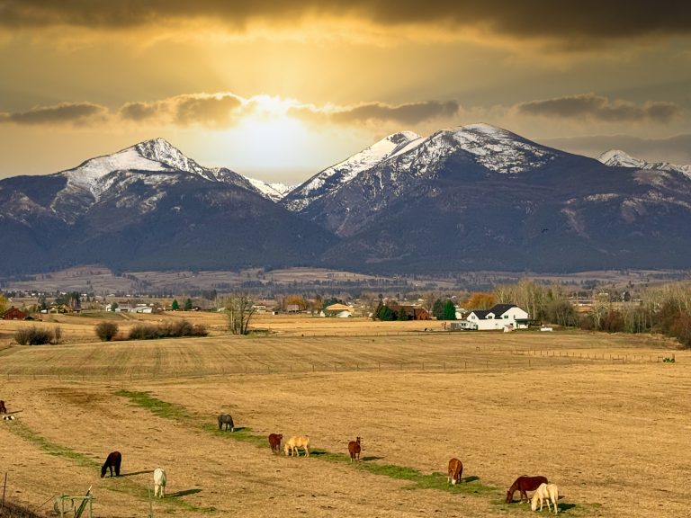 West to the Bitterroot Mountains